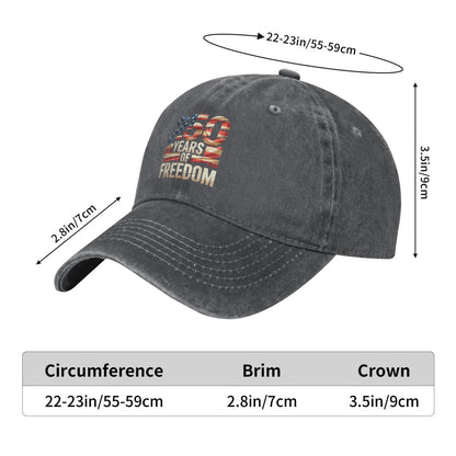 250 Years Of Freedom Printed unisex baseball cap outdoor hats adjustable cap trucker gift hat