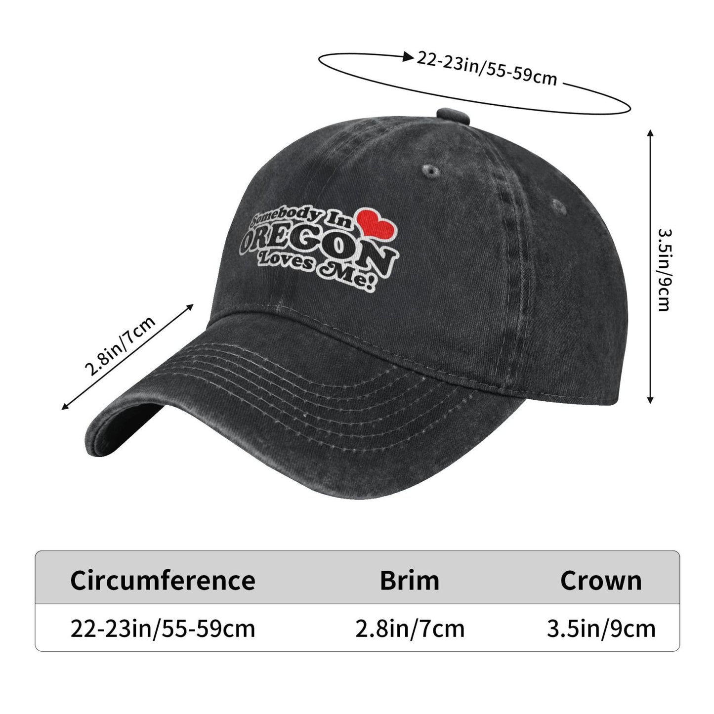 Somebody In OREGON LOVES ME Printed unisex baseball cap adjustable cap outdoor sun hats trucker hat