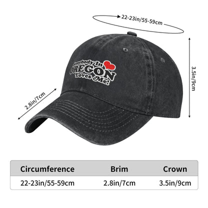 Somebody In OREGON LOVES ME Printed unisex baseball cap adjustable cap outdoor sun hats trucker hat