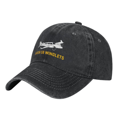 Baron 58 Winglets Printing unisex baseball cap adjustable hats Outdoor leisure hat veteran gift