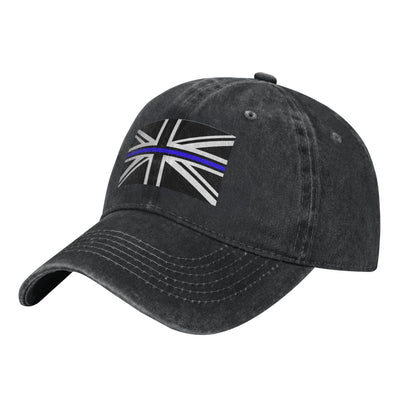 Police Thin Blue Line Union Jack Printed unisex baseball cap adjustable cap outdoor sun hats trucker hat
