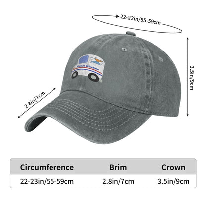 Post Worker Printed unisex baseball cap adjustable cap outdoor sunshade trucker hat