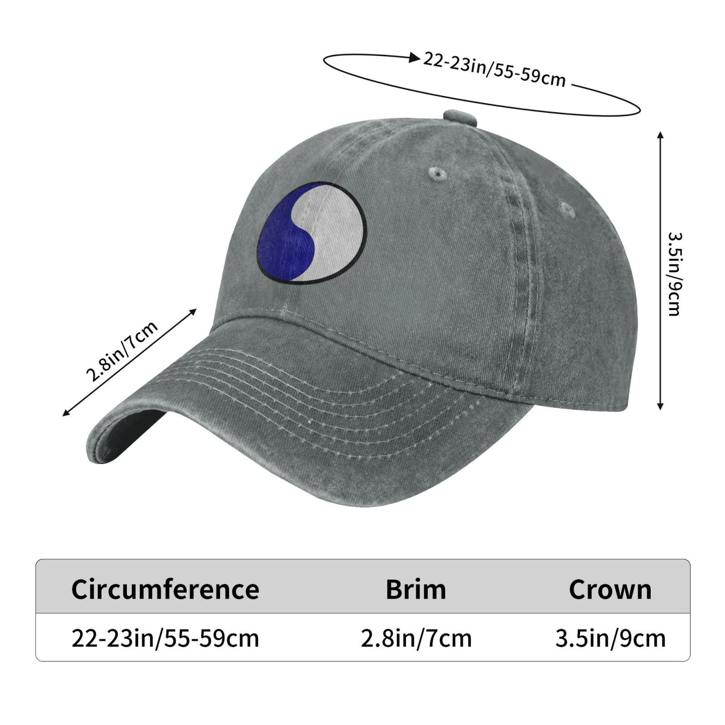 US Army 29th Infantry Printed unisex baseball cap adjustable cap outdoor sun hats trucker hat