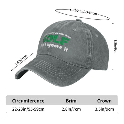 There Is More To Life Than GOLF Printed unisex baseball cap adjustable cap outdoor sun hats trucker hat