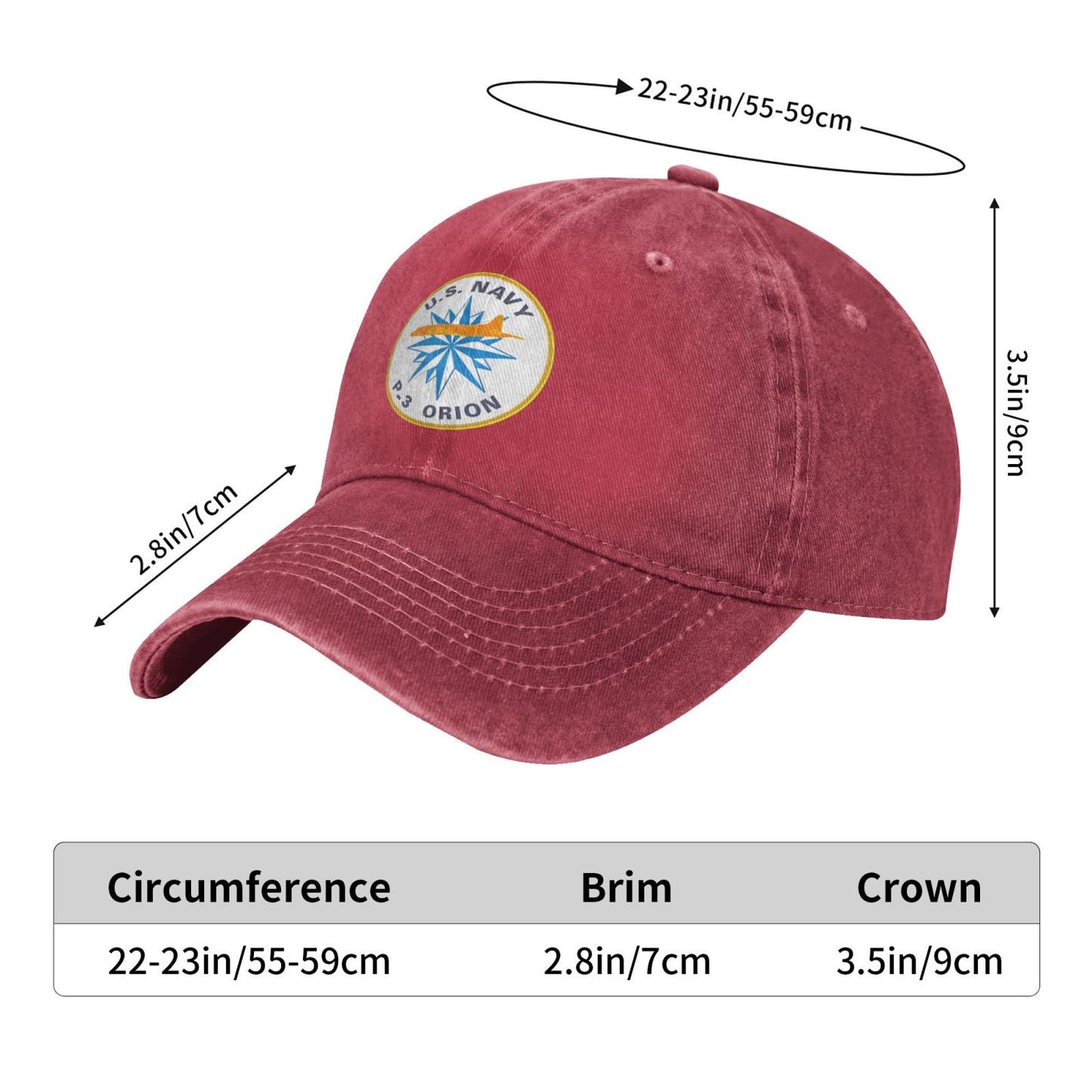 US Navy P-3 Orion Printed unisex baseball cap adjustable cap outdoor sun hats trucker hat