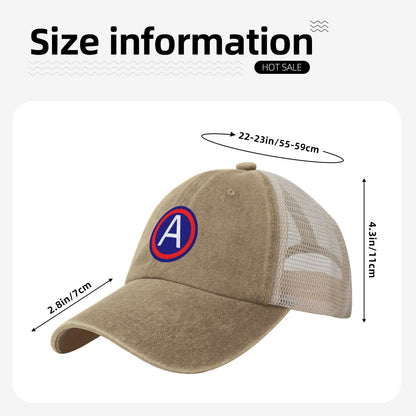 United States Army Central CSIB Printed unisex baseball cap adjustable grid baseball cap veteran gift