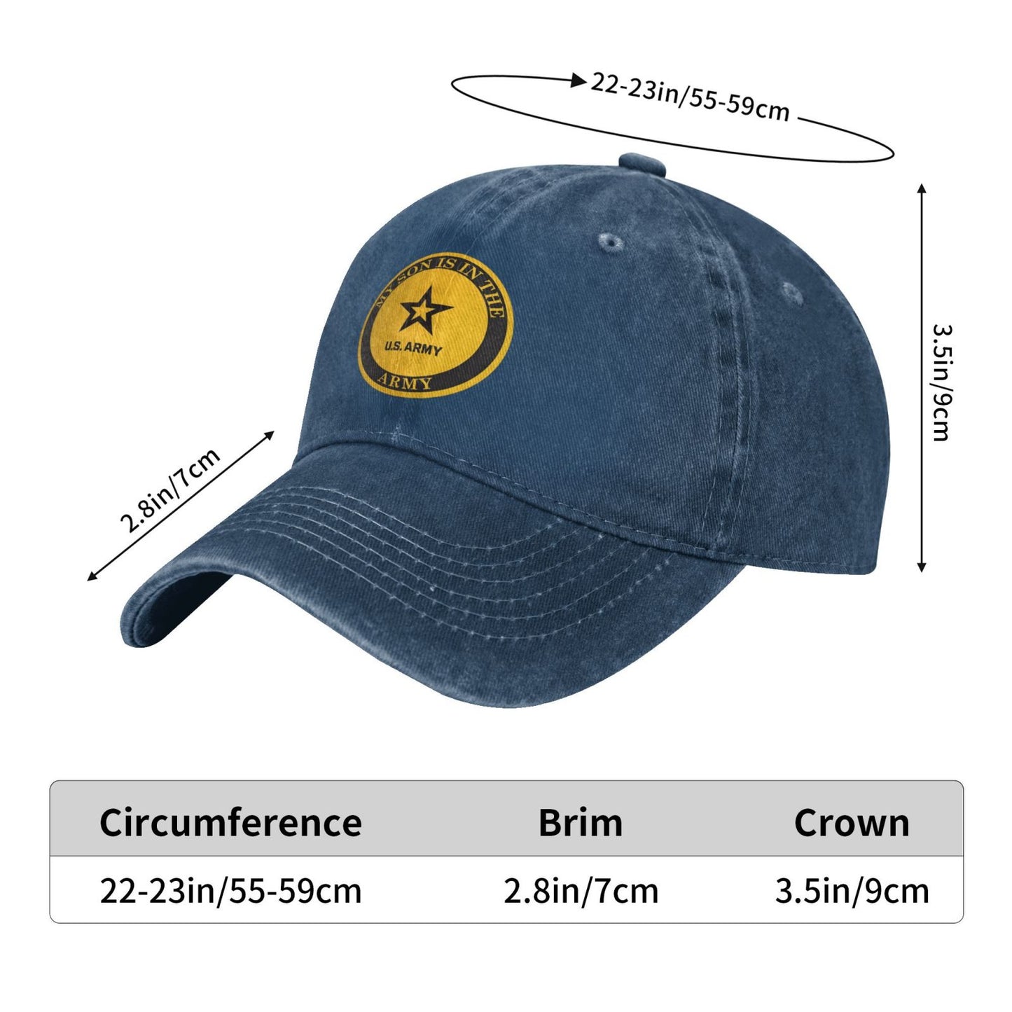 MY SON IS IN THE ARMY Printed unisex baseball cap adjustable cap outdoor sun hats trucker hat