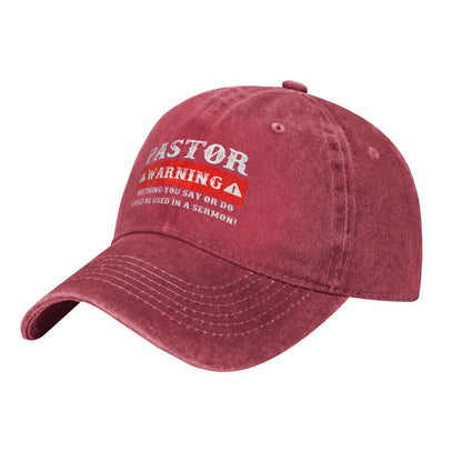 Pastor's warning Printed unisex baseball cap adjustable cap outdoor suns hade trucker hat
