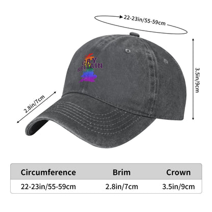 Gay Britain! Rainbow UK LGBTQ Printed unisex baseball cap adjustable cap outdoor sun hats trucker hat