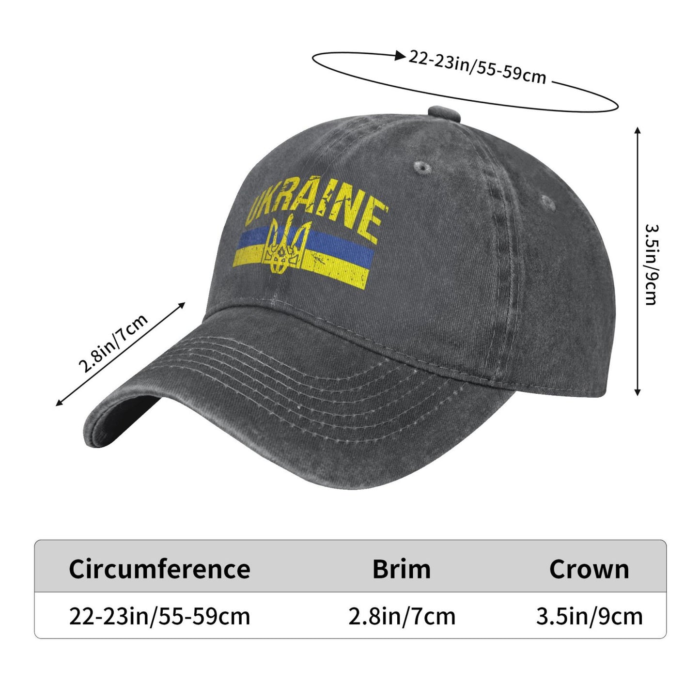 Ukraine Printed unisex baseball cap adjustable cap outdoor sun hats trucker hat