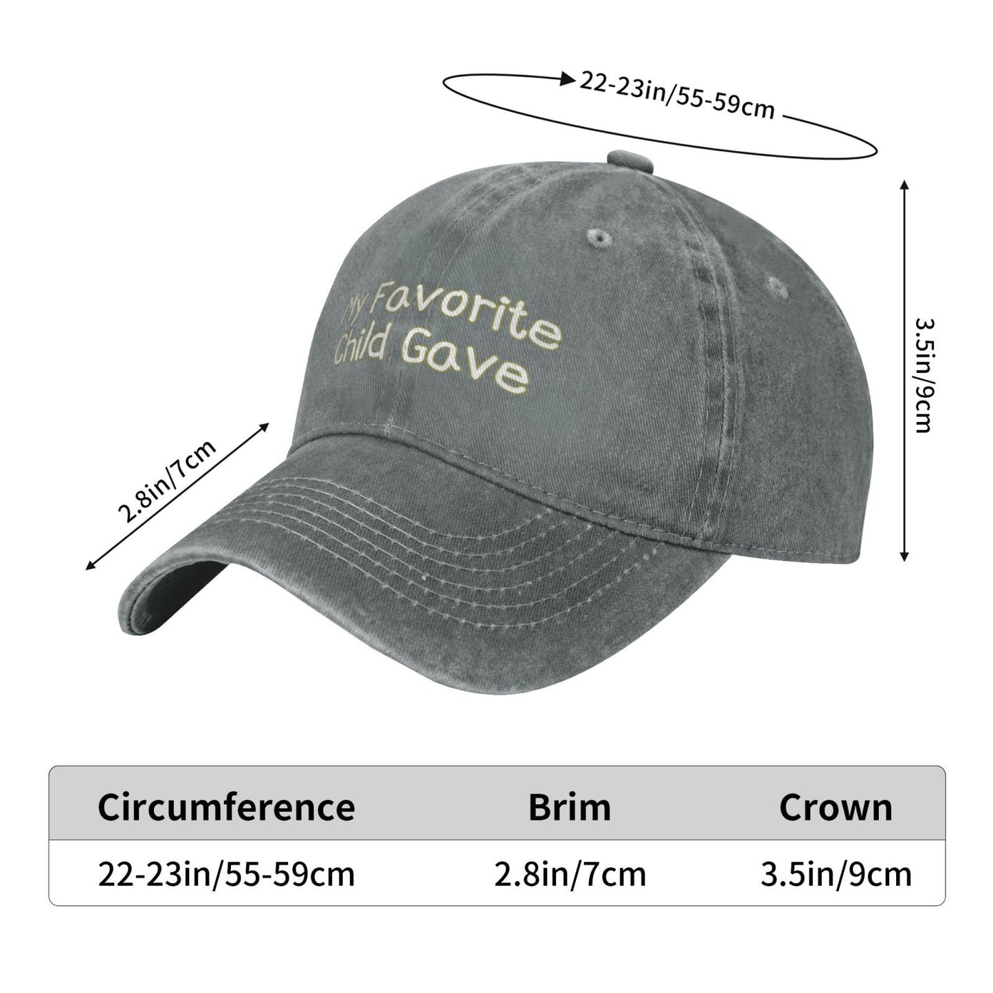 My Favorite Child Gave Printed unisex baseball cap adjustable cap outdoor sun hats trucker hat