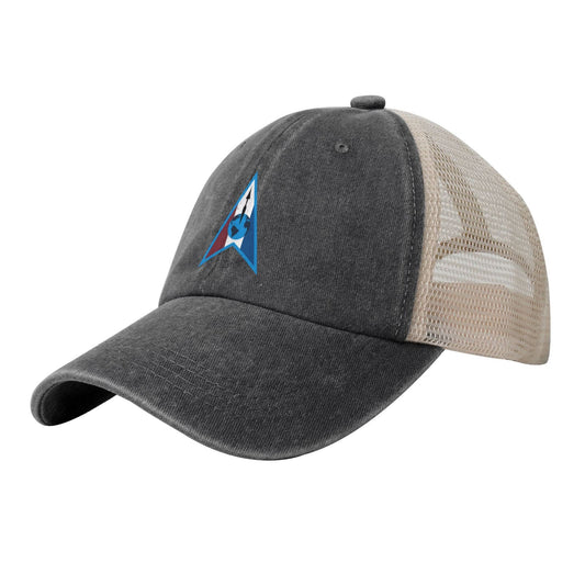 Space Delta 1 Emblem Printed unisex baseball cap adjustable grid baseball cap veteran gift