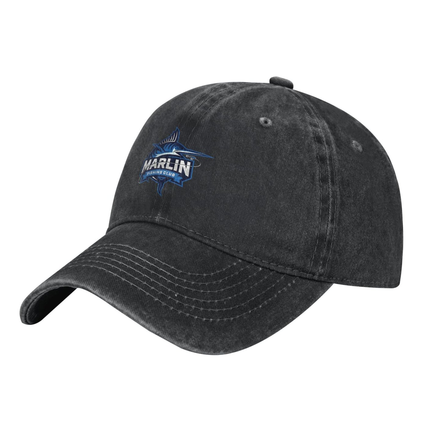 Marlin Fishing Club Logo Printed unisex baseball cap adjustable cap outdoor sun hats trucker hat