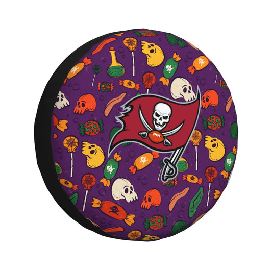 Tampa Bay Buccaneers print Halloween candy print car tire cover tire dust cover