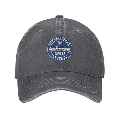 USS Enterprise CVN-65 Printed unisex baseball cap adjustable cap outdoor casual cap truck driver cap