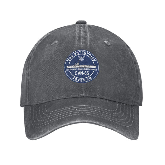 USS Enterprise CVN-65 Printed unisex baseball cap adjustable cap outdoor casual cap truck driver cap