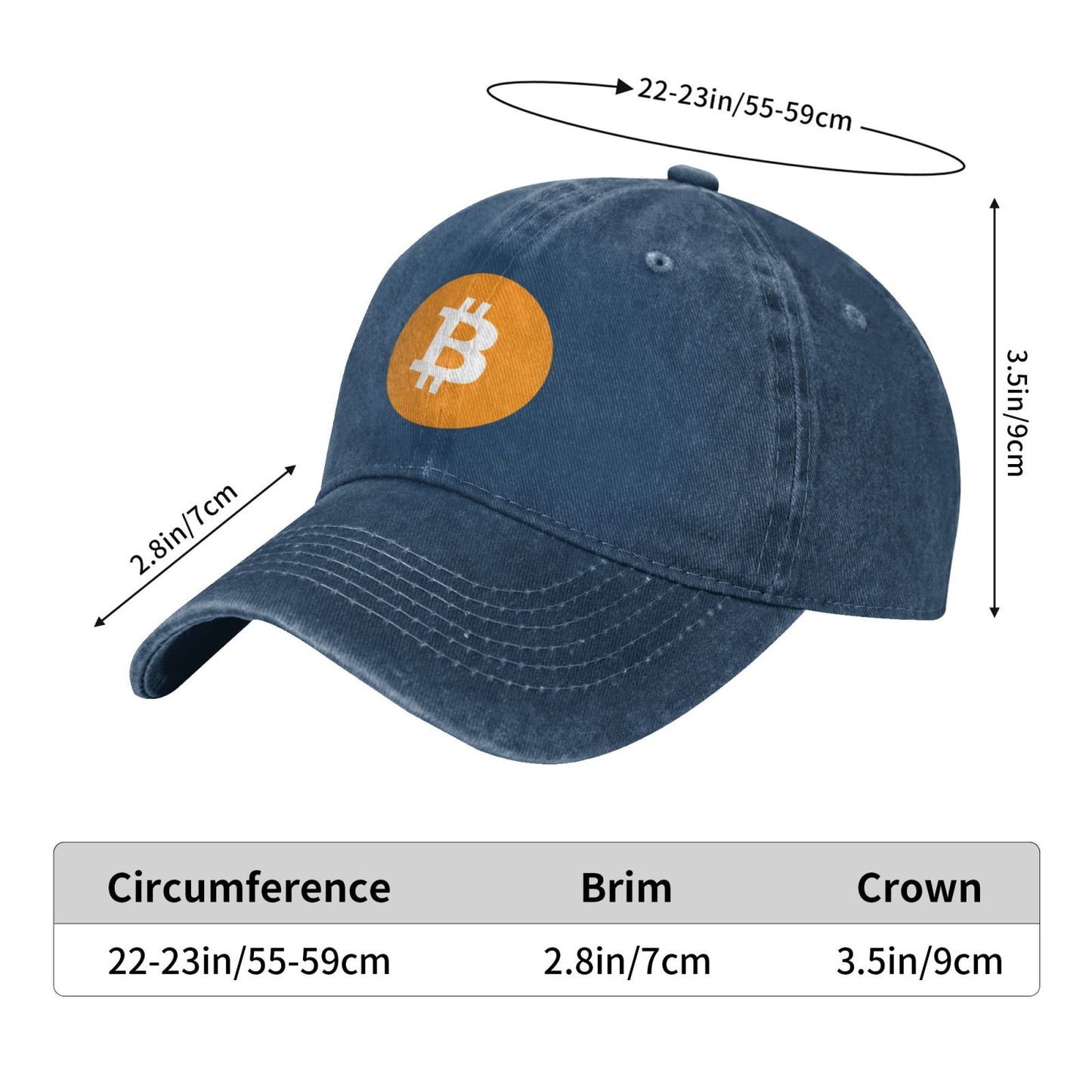 Bitcoin Printed unisex baseball cap outdoor hats adjustable cap trucker gift hat