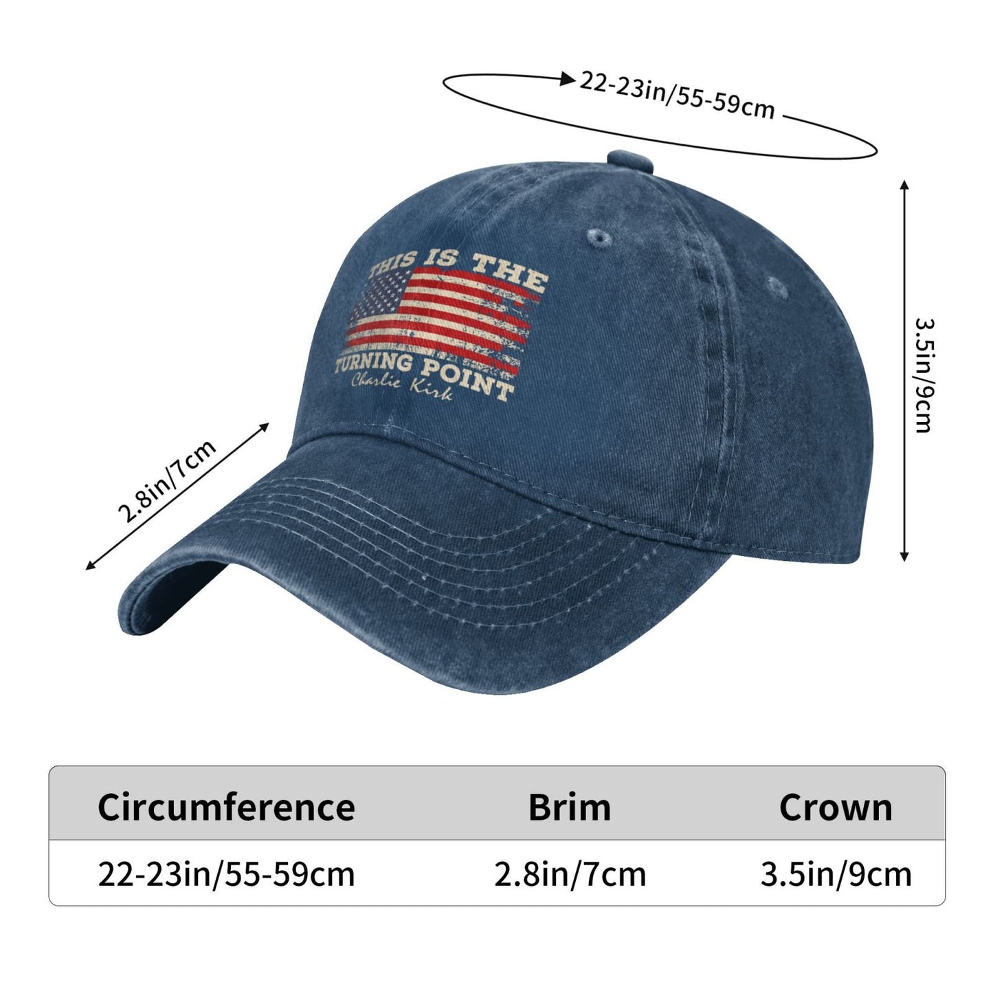 This Is The Turning Point USA Flag Printed unisex baseball cap outdoor hats adjustable cap trucker gift hat