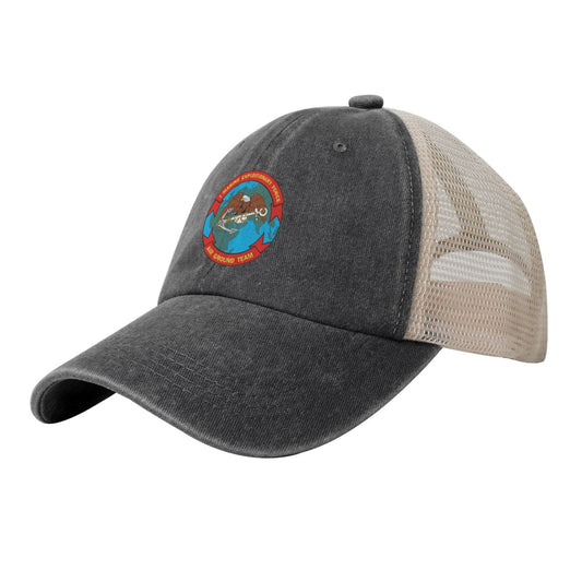 IMEF Printed unisex baseball cap adjustable grid baseball cap veteran gift