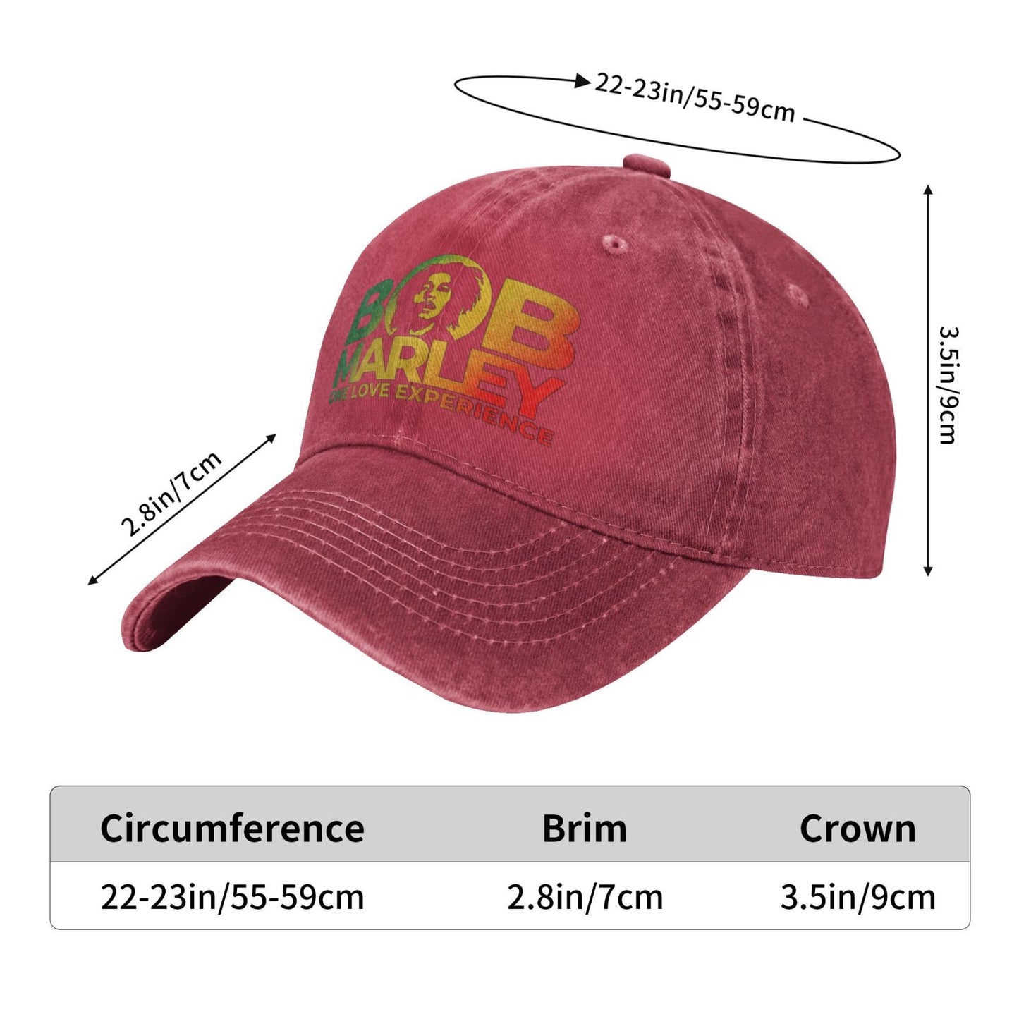 Bob Marley One Love Experience Printed unisex baseball cap outdoor hats adjustable cap trucker gift hat