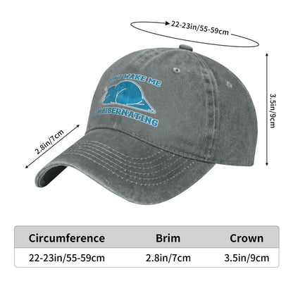 Don't Wake Me, I'm Hibernating Printed unisex baseball cap adjustable cap outdoor sun hats trucker hat