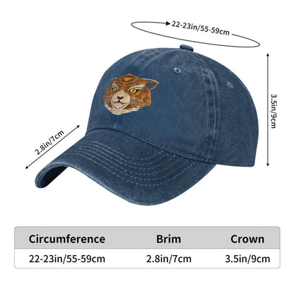 Kitten Face Print Printed unisex baseball cap adjustable cap outdoor sun hats trucker hat