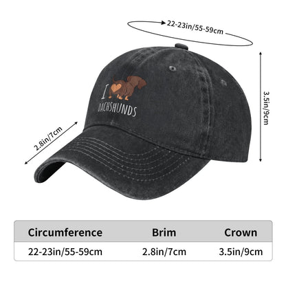 DACHSHUNDS Printed unisex baseball cap adjustable cap outdoor sun hats trucker hat