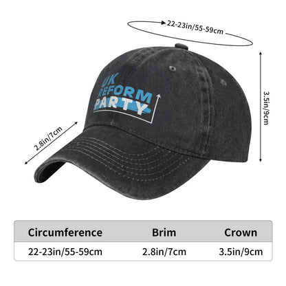 UK Reform Party Printed unisex baseball cap adjustable cap outdoor trucker hat veterans Gifts