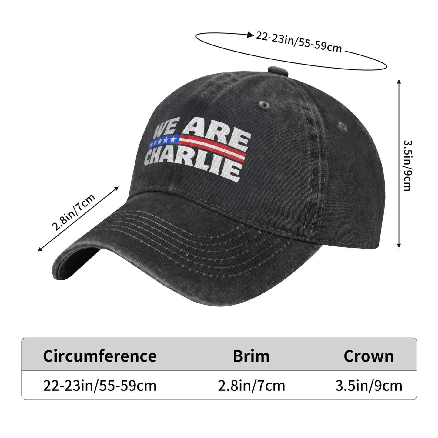 We Are Charlie Printed unisex baseball cap outdoor hats adjustable cap trucker gift hat