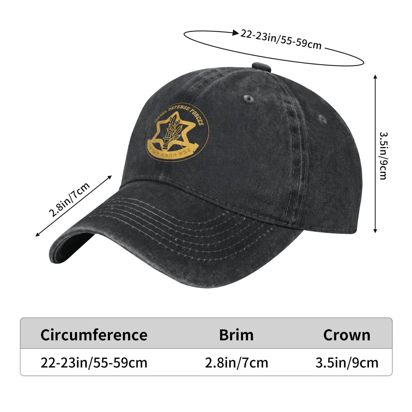 Israel Defense Forces Printed unisex baseball cap adjustable cap outdoor trucker hat veterans Gifts