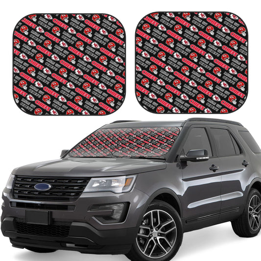 Kansas City Chiefs foldable Car front windshield sunshade UV resistant sunshade