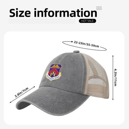439th Airlift Wing Printed unisex baseball cap adjustable grid baseball cap veteran gift