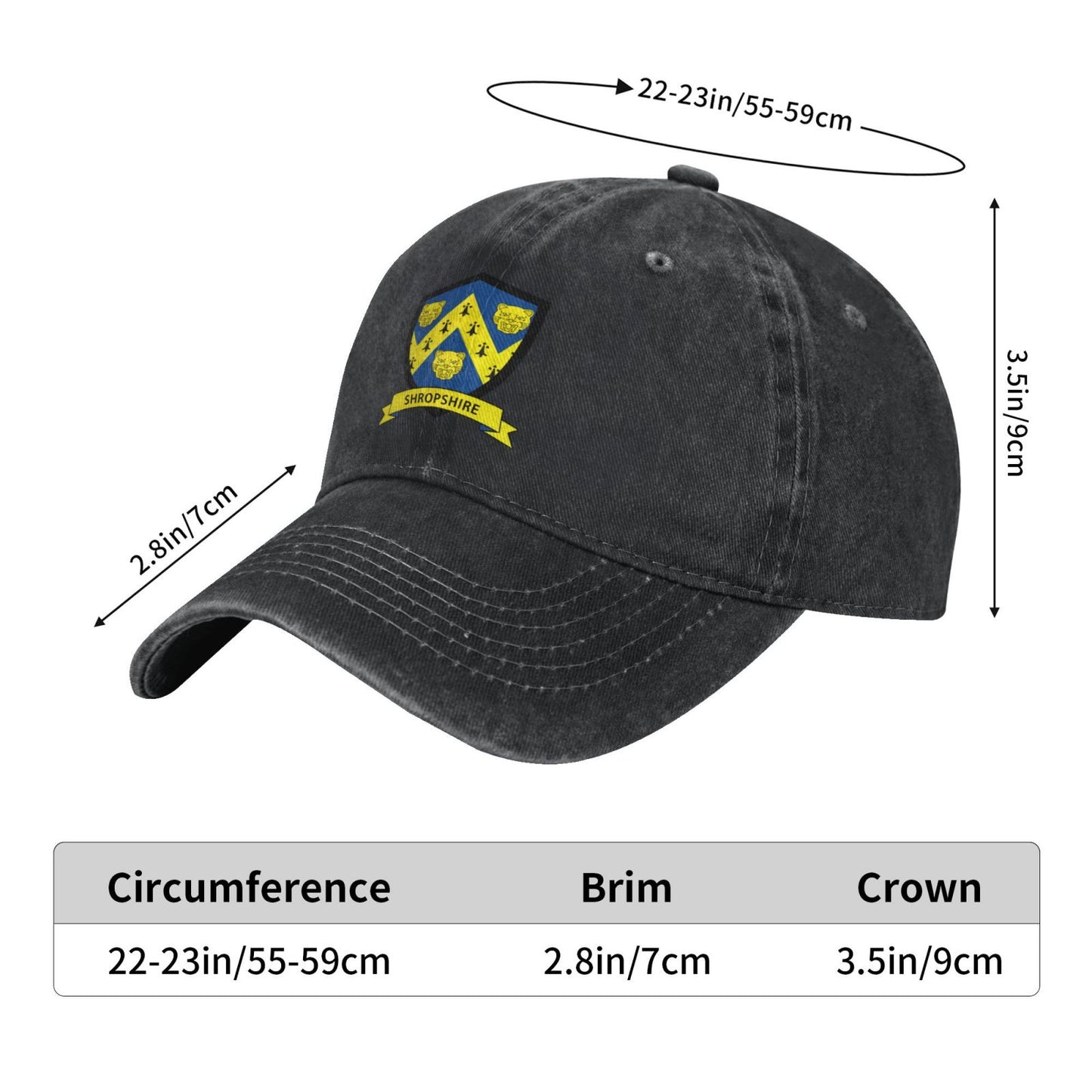 Shropshire County Printed unisex baseball cap adjustable cap outdoor sun hats trucker hat