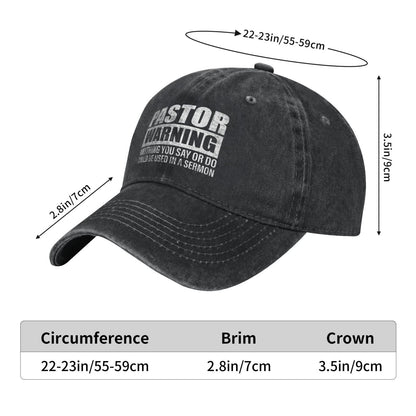 Anything You Say Or Do Could Be Used In A Sermon Printed unisex baseball cap adjustable cap outdoor sun hats trucker hat