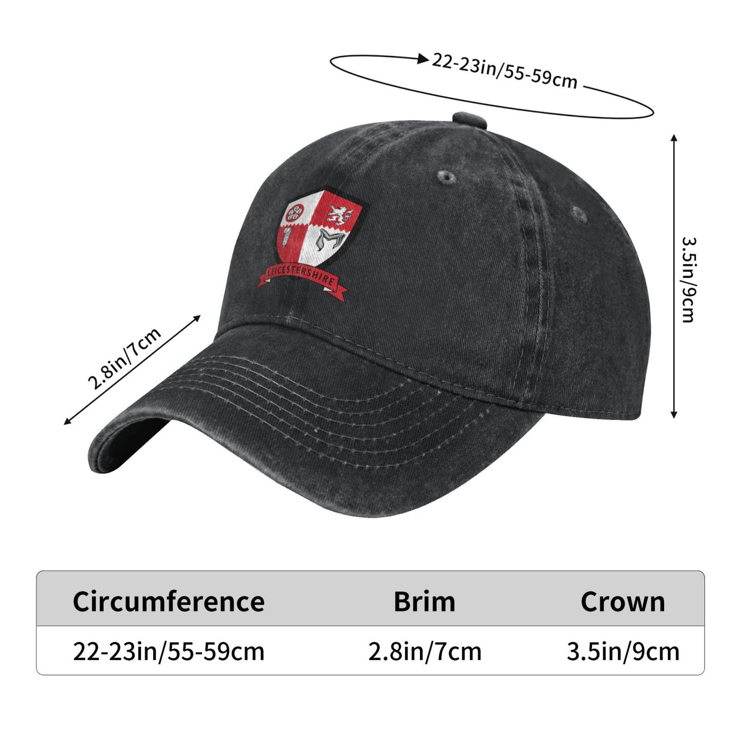 Leicestershire County Printed unisex baseball cap adjustable cap outdoor sun hats trucker hat