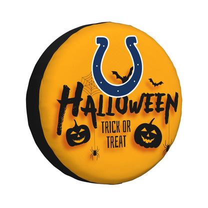 Indianapolis Colts print wheel dust cover Halloween pumpkin lantern printed car tire cover