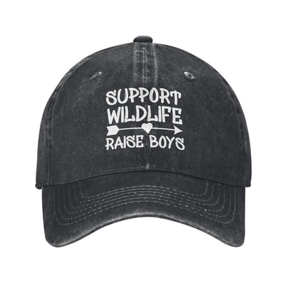 Support Wildlife Raise Boys 3 Printed unisex baseball cap adjustable cap outdoor sun hats trucker hat