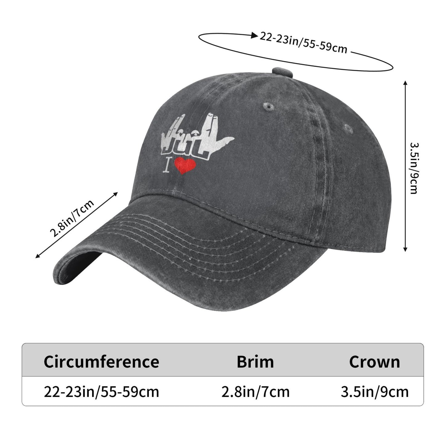 July Signature And Peace Printed unisex baseball cap adjustable cap outdoor sun hats trucker hat