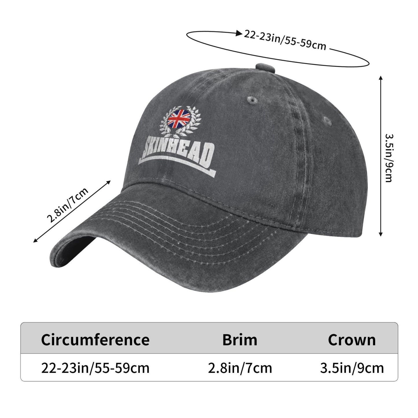 Skinhead Embroidered Printed unisex baseball cap adjustable cap outdoor sun hats trucker hat