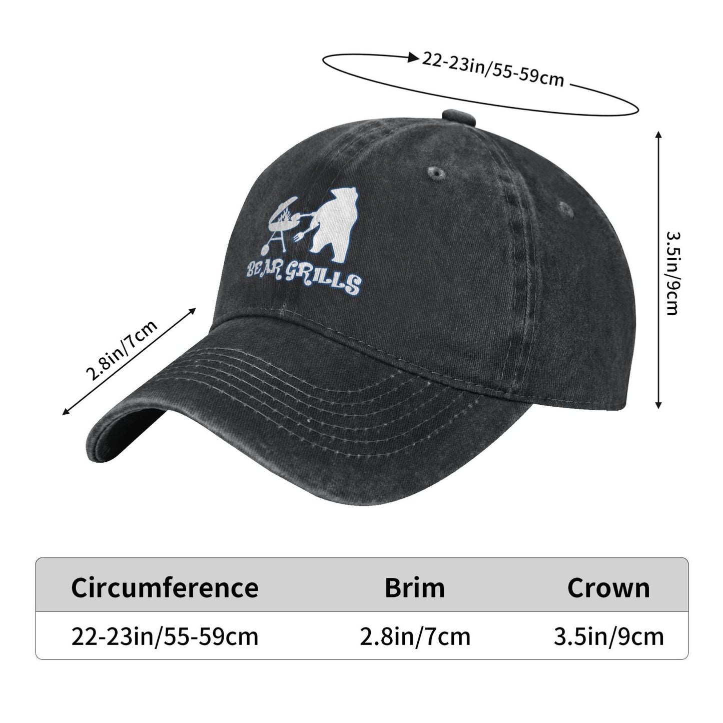 Bear Grills Printed unisex baseball cap adjustable cap outdoor sun hats trucker hat