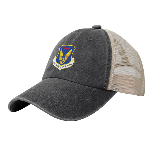 480th Intelligence Wing Printed unisex baseball cap adjustable grid baseball cap veteran gift