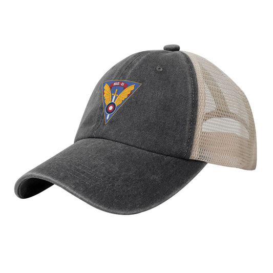 MAG-41 Insignia.svg Printed unisex baseball cap adjustable grid baseball cap veteran gift