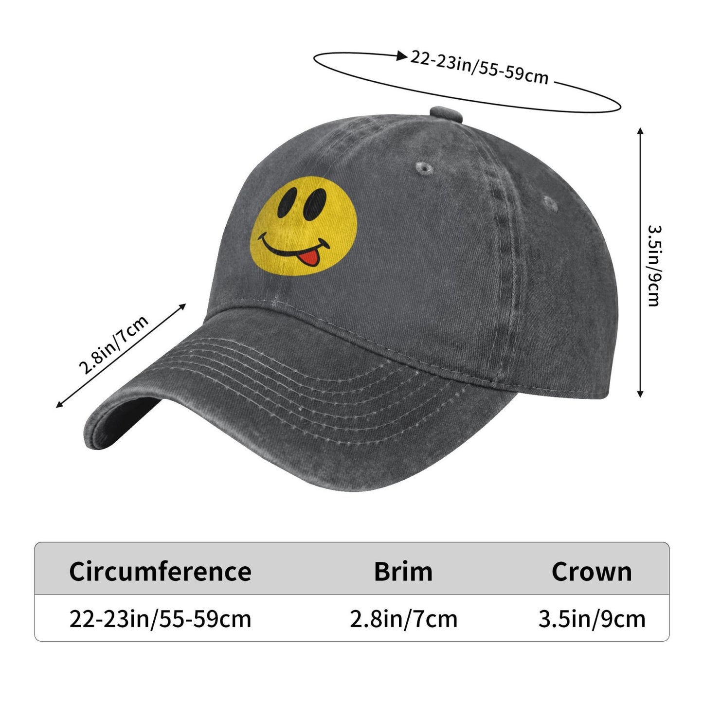Smile Face Emoji Printed unisex baseball cap adjustable cap outdoor sun hats trucker hat